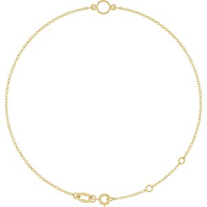 14K Yellow Gold 4 mm Round Bezel-Set 6 1/2-7 1/2" Bracelet Mounting – image 2