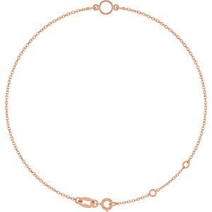 14K Rose Gold 4 mm Round Bezel-Set 6 1/2-7 1/2" Bracelet Mounting – image 2