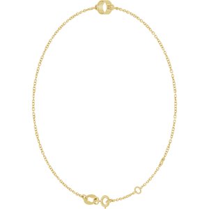 14K Yellow Gold 4 mm Round Bezel-Set 6 1/2-7 1/2" Bracelet Mounting – image 4
