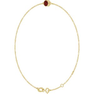 14K Yellow Gold Natural Mozambique Garnet 6 1/2-7 1/2" Bracelet – image 5