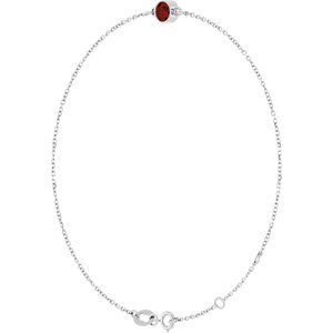 14K White Gold Natural Mozambique Garnet 6 1/2-7 1/2" Bracelet – image 2