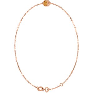 14K Rose Gold Natural Citrine 6 1/2-7 1/2" Bracelet – image 2