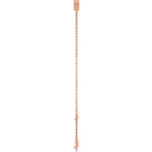 14K Rose Gold 4 mm Round Bezel-Set 6 1/2-7 1/2" Bracelet Mounting – image 6