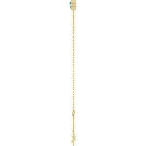 14K Yellow Gold Natural Blue Zircon 6 1/2-7 1/2" Bracelet – image 3