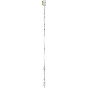 14K White Gold Natural Peridot 6 1/2-7 1/2" Bracelet – image 3