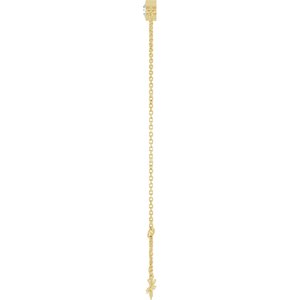 14K Yellow Gold 4 mm Round Bezel-Set 6 1/2-7 1/2" Bracelet Mounting – image 5