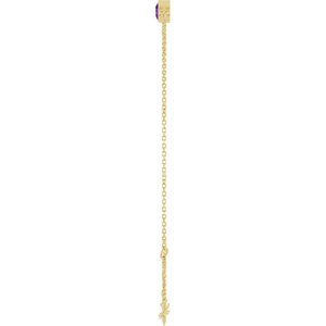 14K Yellow Gold Natural Amethyst 6 1/2-7 1/2" Bracelet – image 3