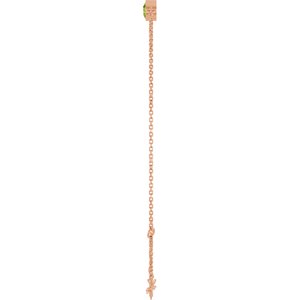 14K Rose Gold Natural Peridot 6 1/2-7 1/2" Bracelet – image 3