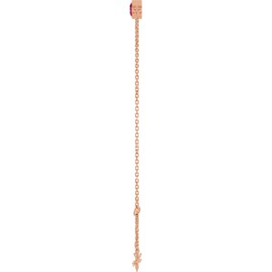 14K Rose Gold Natural Ruby 6 1/2-7 1/2" Bracelet – image 3