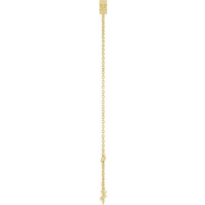 14K Yellow Gold 4 mm Round Bezel-Set 6 1/2-7 1/2" Bracelet Mounting – image 6