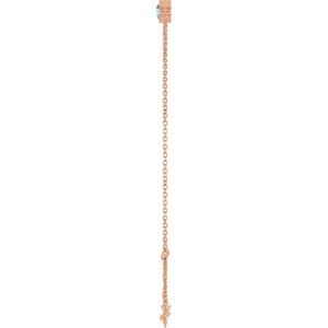 14K Rose Gold Natural Aquamarine 6 1/2-7 1/2" Bracelet – image 3