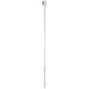 14K White Gold Natural Ruby 6 1/2-7 1/2" Bracelet – image 3