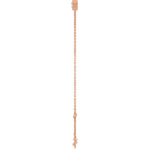 14K Rose Gold 4 mm Round Bezel-Set 6 1/2-7 1/2" Bracelet Mounting – image 5