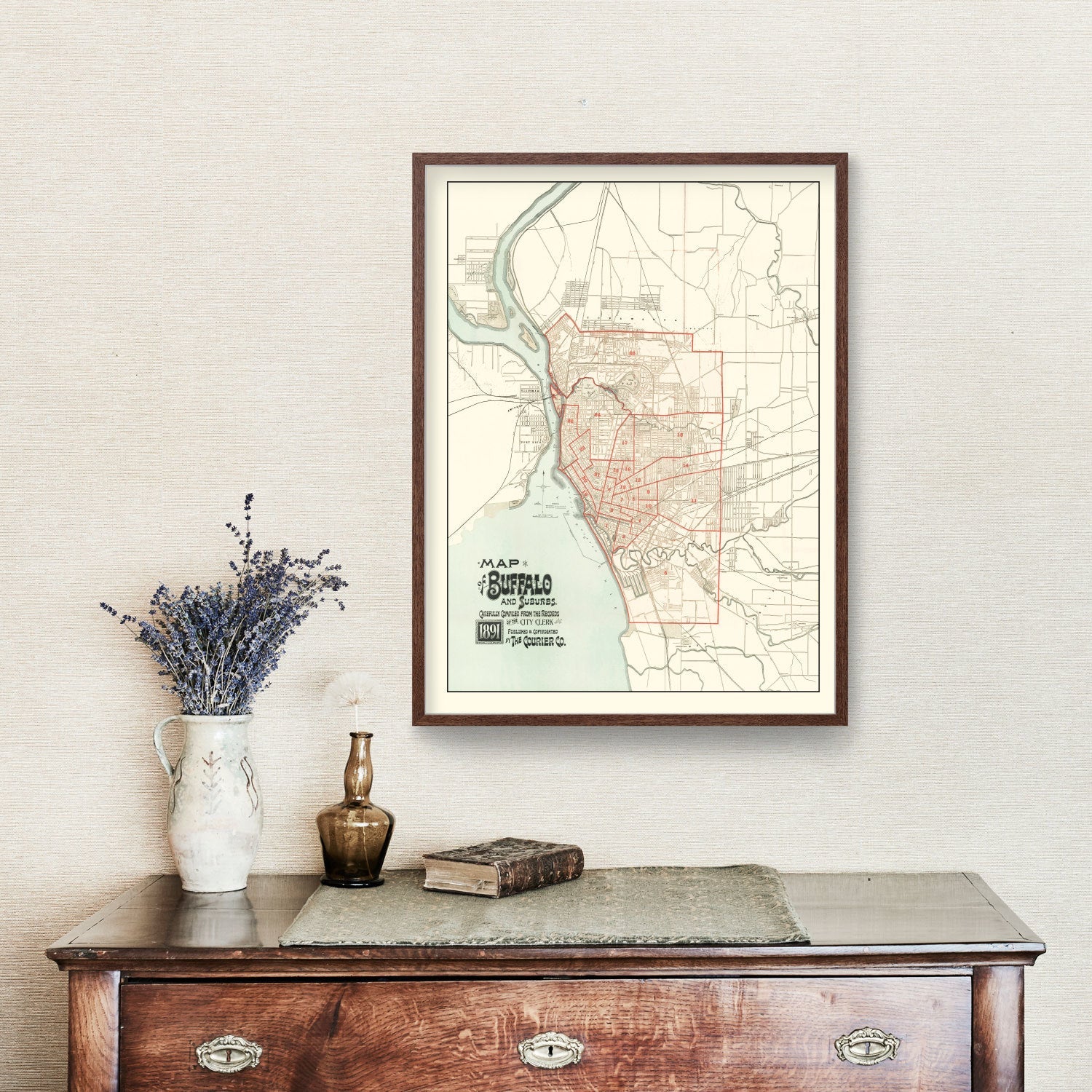 Vintage Map of Buffalo, New York 1891