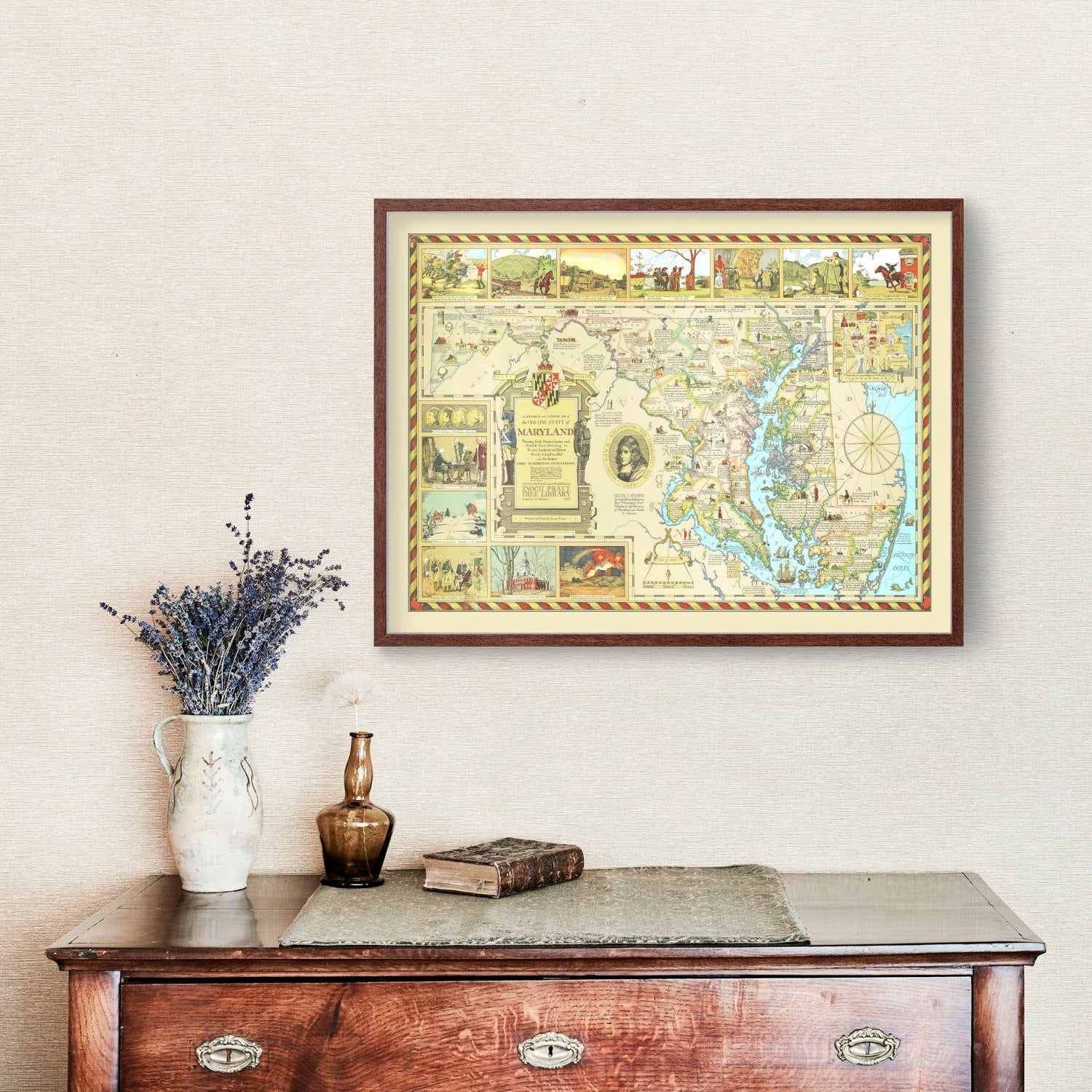 Vintage Map of Maryland 1931