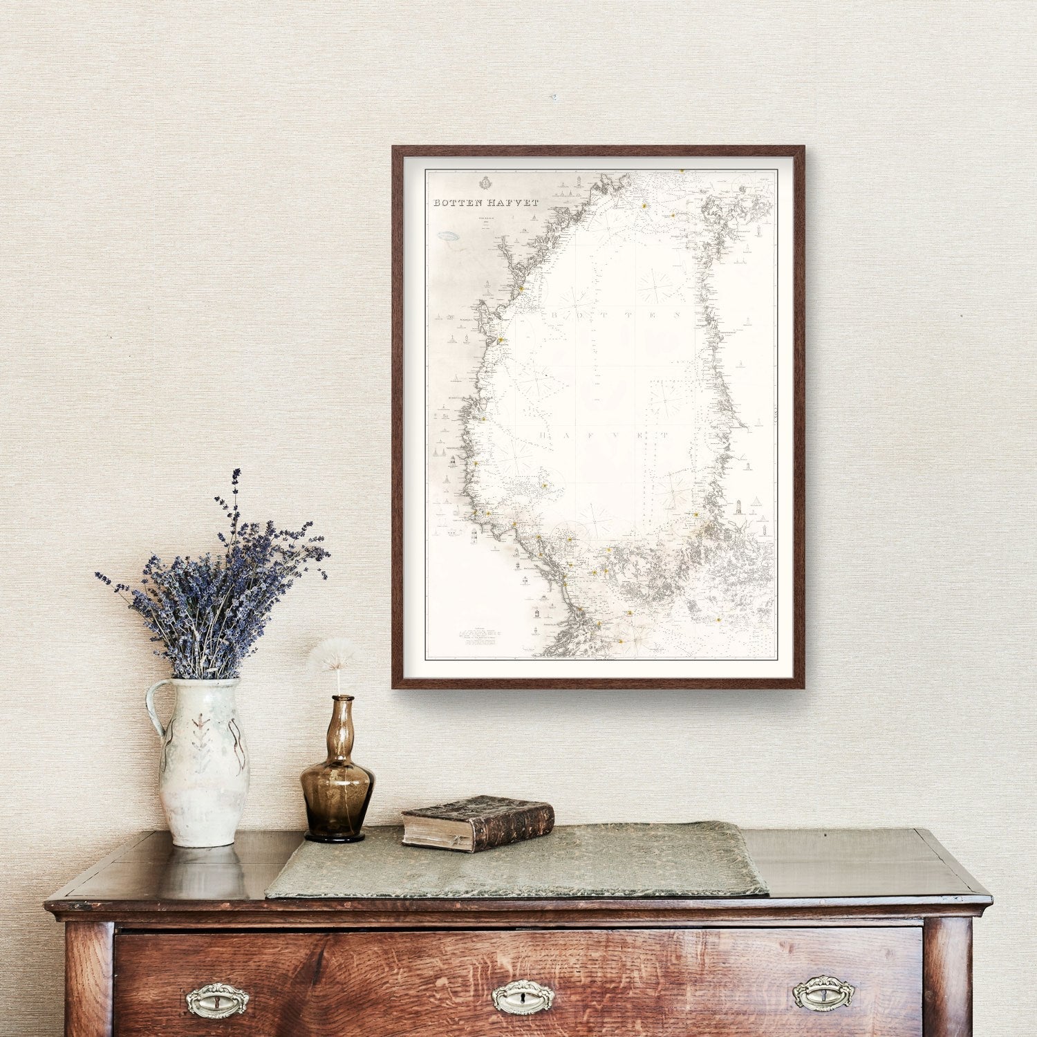 Vintage Bothnian Sea Map 1868