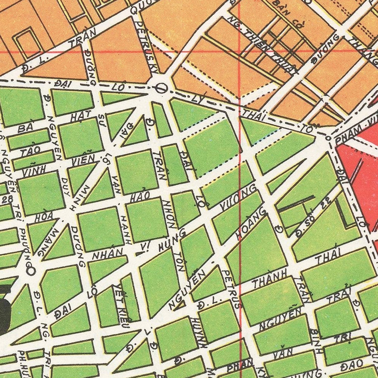 Vintage Map of Saigon, Vietnam 1966
