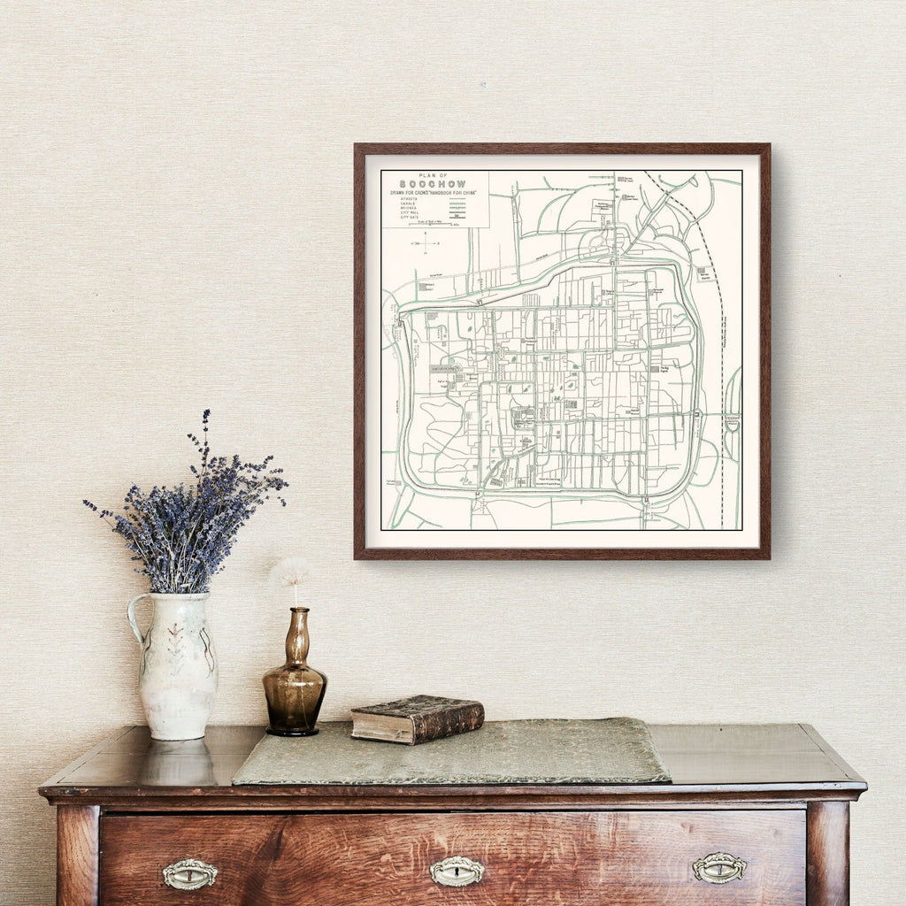 Vintage Map of Suzhou, China 1921