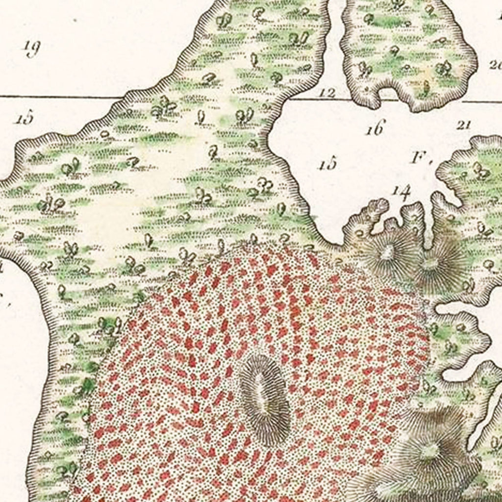 Vintage Guantanamo Bay Cuba Map 1830