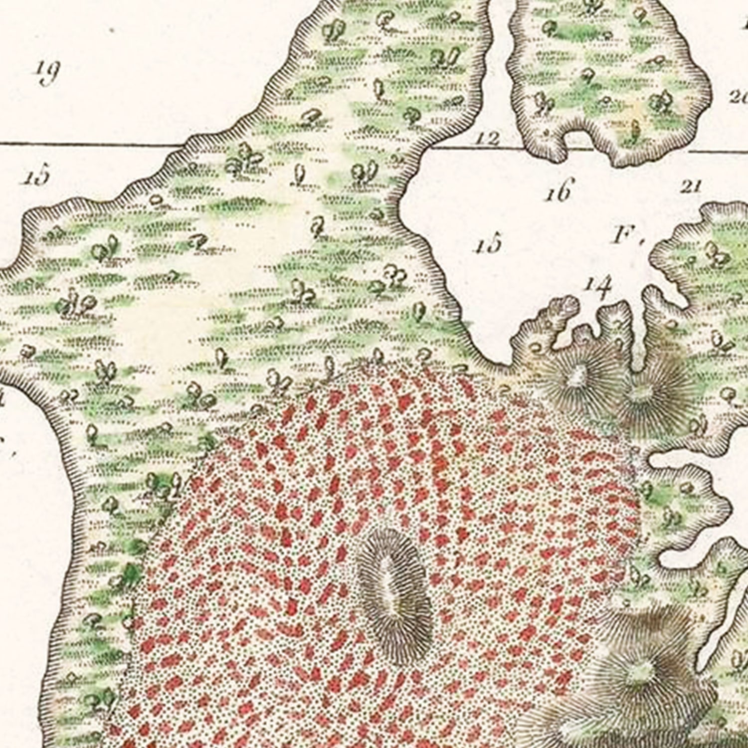 Vintage Guantanamo Bay Cuba Map 1830