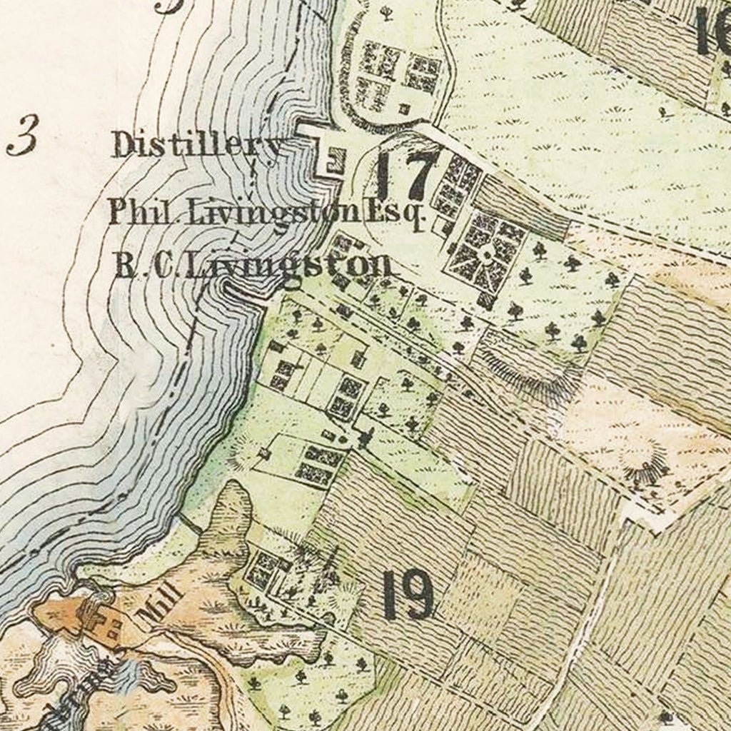 Vintage Map of Brooklyn, New York 1864