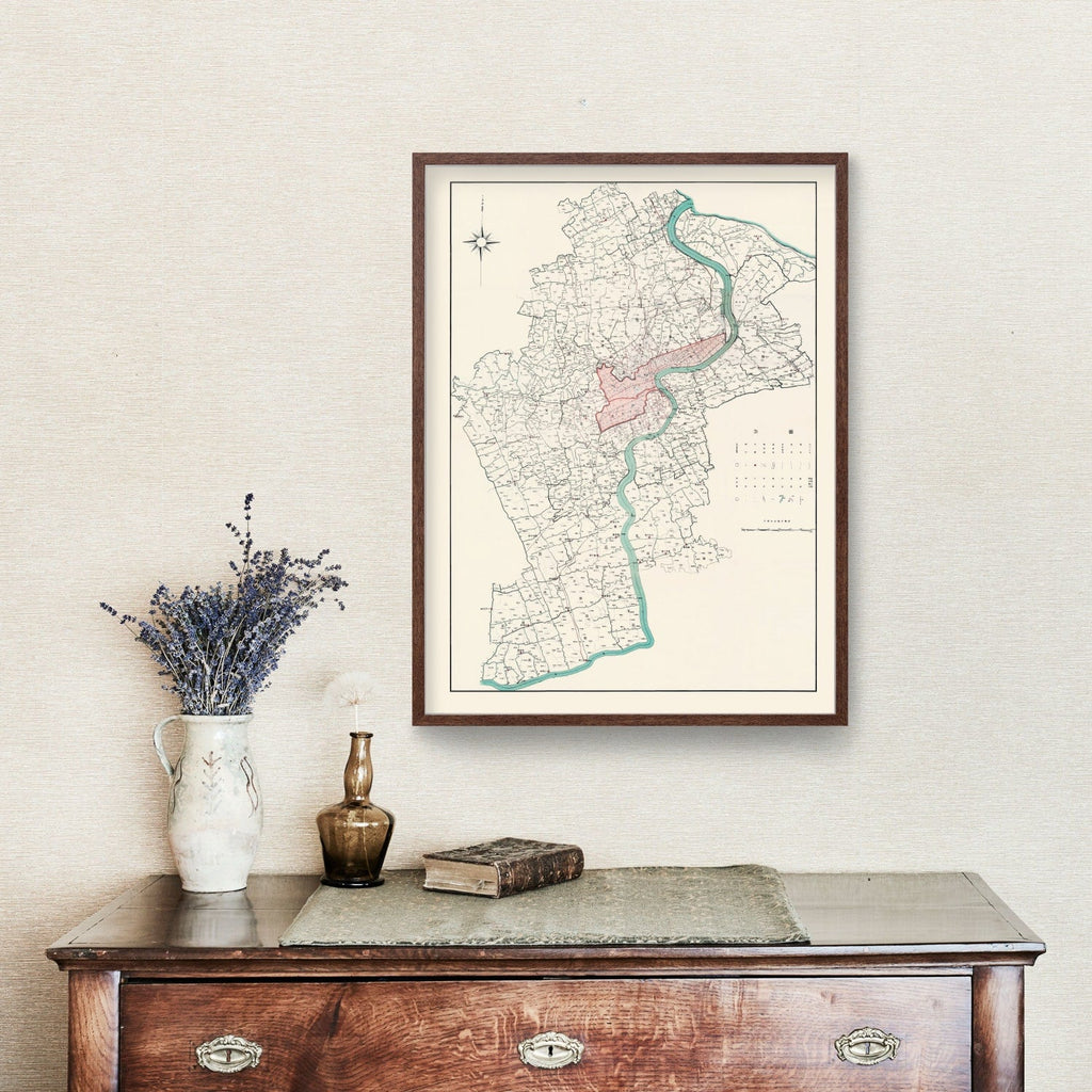 Vintage Map of Shanghai, China 1932
