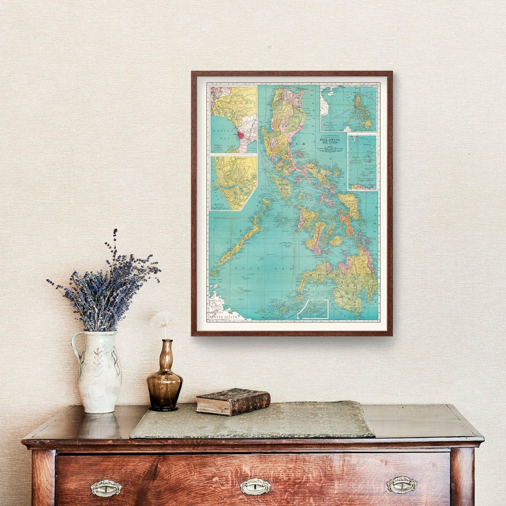 Vintage Map of Philippines 1913