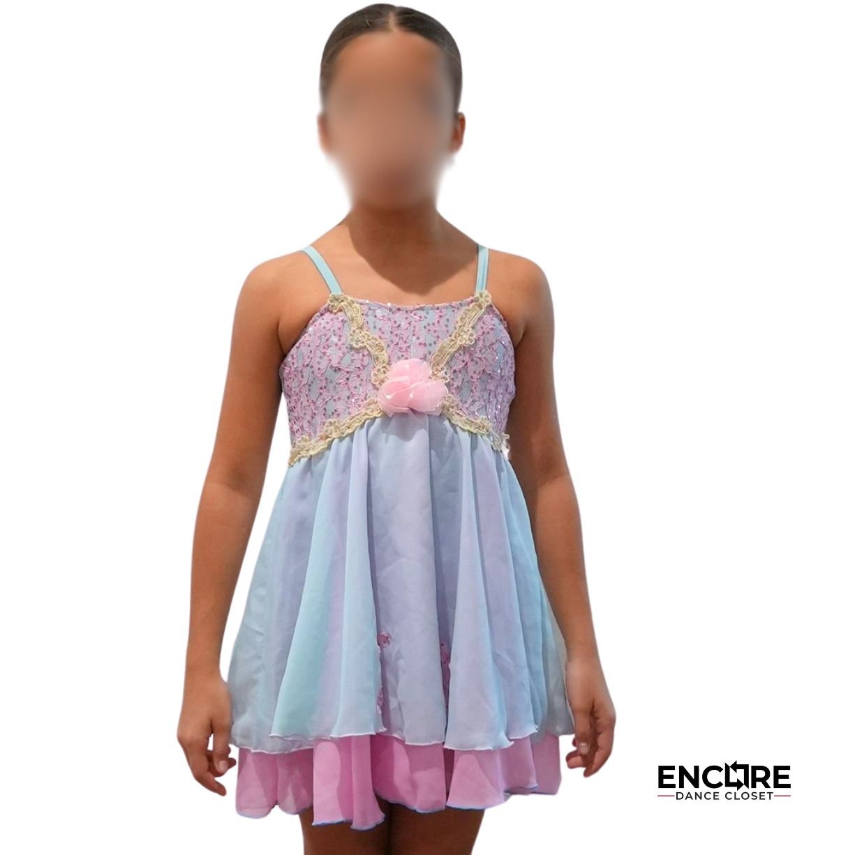 Blue & Pink Lace Dress