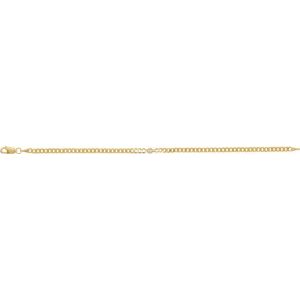 14K Yellow Gold .07 CT Natural Diamond Link 7" Bracelet – image 2