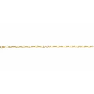 14K Yellow Gold 1/10 CT Natural Diamond Link 7" Bracelet – image 2