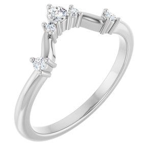 Platinum 1/8 CTW Lab-Grown Diamond Contour Band