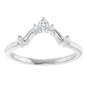 Platinum 1/8 CTW Lab-Grown Diamond Contour Band