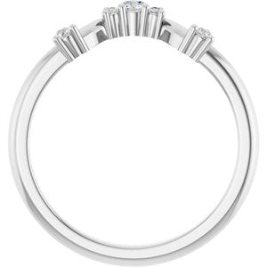 Platinum 1/8 CTW Lab-Grown Diamond Contour Band