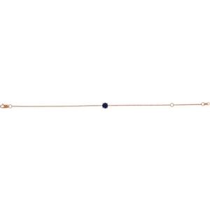 14K Rose Lab-Grown Blue Sapphire  6 1/2-7-1/2" Bracelet