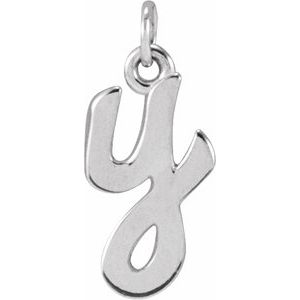 Sterling Silver Petite Initial Y Pendant