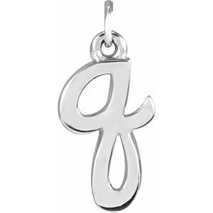 Platinum Petite Initial Q Pendant