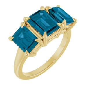 Claw-Prong Three-Stone Ring