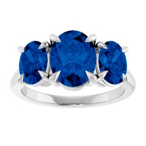 Claw-Prong Three-Stone Ring