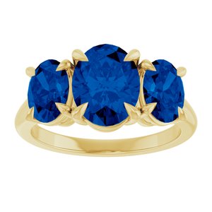 Claw-Prong Three-Stone Ring