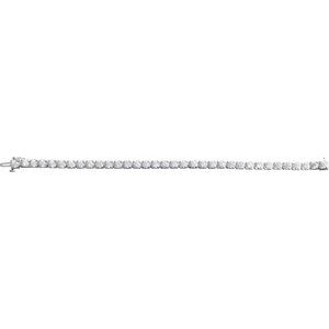 14K White Gold 10 CTW Lab-Grown Diamond Line 7 1/4" Bracelet – image 3