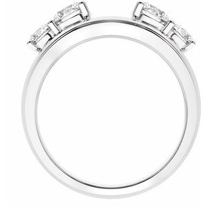 Platinum 1 CTW Lab-Grown Diamond Wrap-Style Ring Enhancer