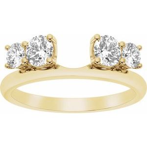14K Yellow 1 CTW Lab-Grown Diamond Wrap-Style Ring Enhancer