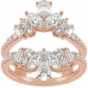 14K Rose 2 CTW Lab-Grown Diamond Ring Guard