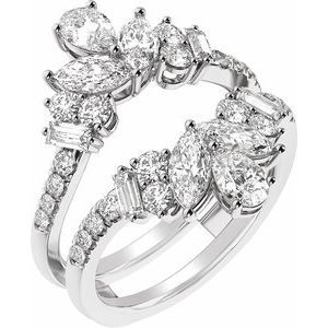 Platinum 2 CTW Lab-Grown Diamond Ring Guard