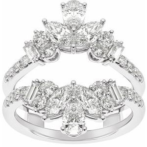 14K White 2 CTW Lab-Grown Diamond Ring Guard