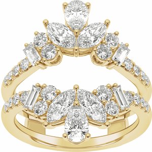 14K Yellow 2 CTW Lab-Grown Diamond Ring Guard