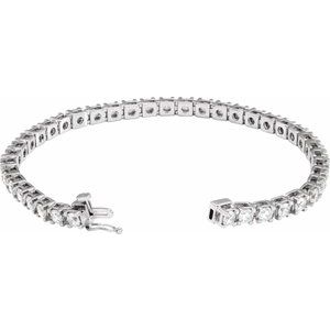 Sterling Silver 6 CTW Lab-Grown Diamond Line 7 1/4" Bracelet – image 2