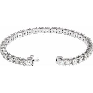 Sterling Silver 8 CTW Lab-Grown Diamond Line 7 1/4" Bracelet – image 2