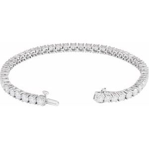 Sterling Silver 8 CTW Lab-Grown Diamond Line 7" Bracelet – image 3