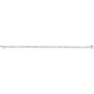 Sterling Silver 9 CTW Lab-Grown Diamond Line 7" Bracelet – image 2